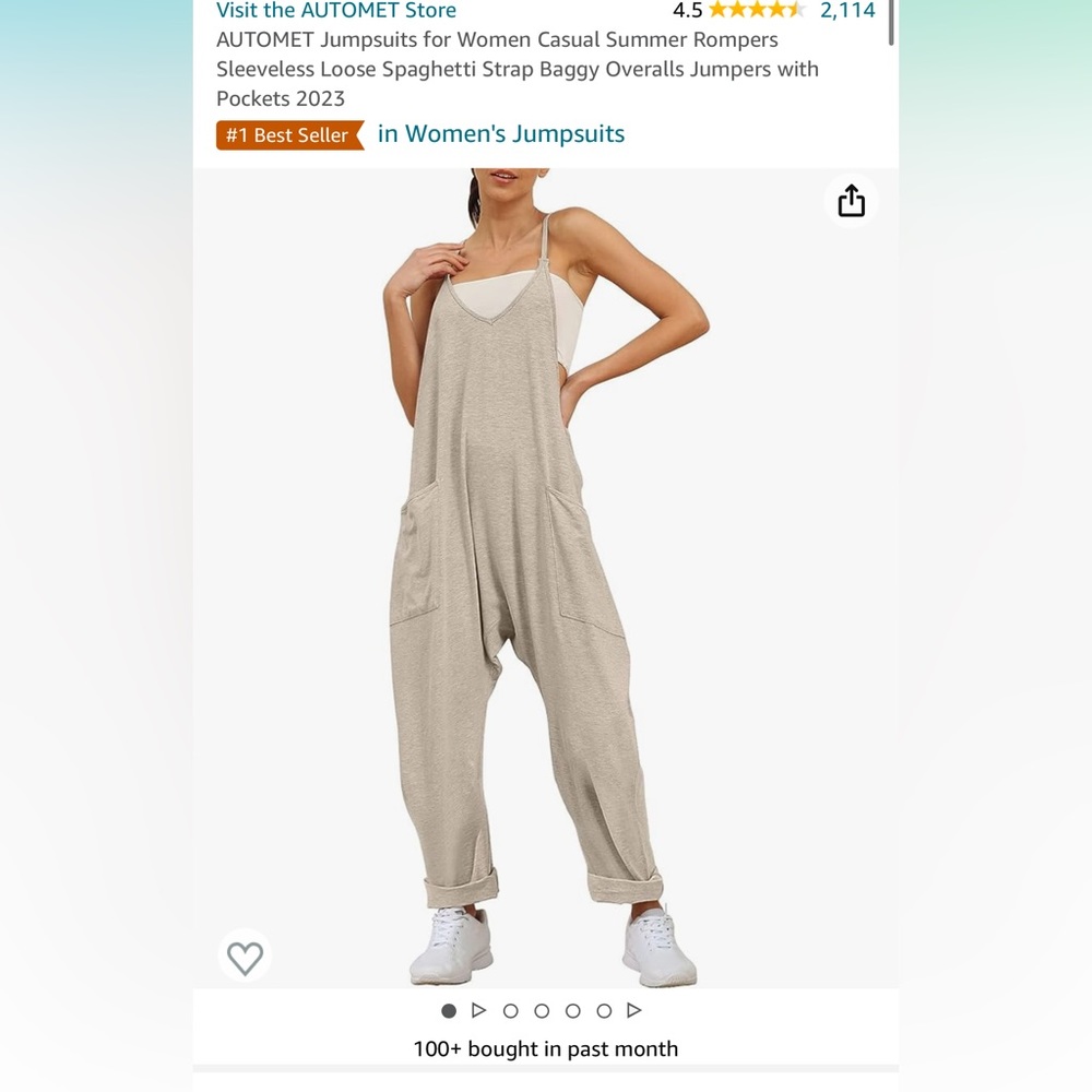 Automet beigegray jumpsuit